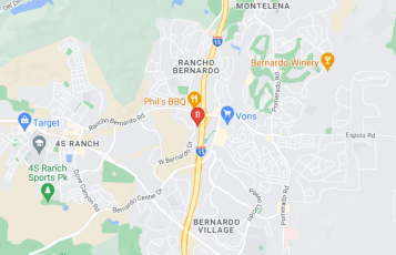 First Service Pros location map: 16885 W Bernardo Dr, San Diego, California
