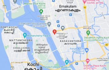 AIMS Education Kochi location map: 3A, 3rd Floor, KG Oxford Business Center, Sreekandath Rd, Ravipuram, Ernakulam, Kochi, Kerala