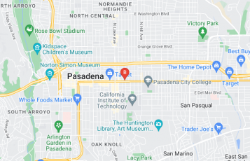 All Track Exterminators location map: 1055 E Colorado Blvd, Pasadena, California