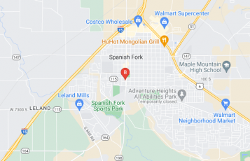 The Schriever Law Firm location map: 174 S Main St, Spanish Fork, UT