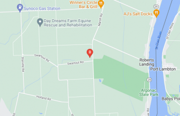 Cones Plumbing location map: 8222 Marsh Road, Clay Township, Michigan