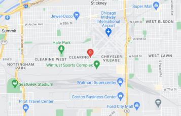 ASM Auto Supply location map: 5617 West 63rd Street, Chicago, Illinois