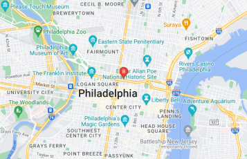 B2U Home Maintenance Philadelphia PA location map: 1239 Vine Street, Philadelphia, PA