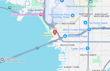 Azul SEO Solutions LLC location map: 550 N Reo St Suite 300, Tampa, Florida