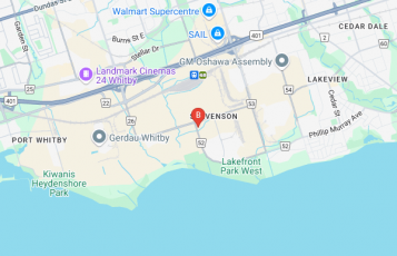 Dana Snedden CPA Professional Corporation location map: 1077 Boundary Rd #207, Oshawa, Ontario